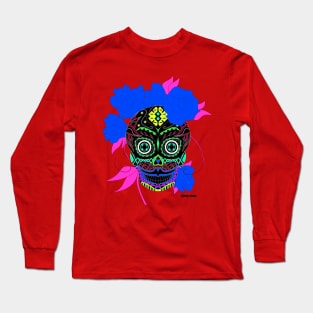 the golden catrina in mexican calavera ecopop Long Sleeve T-Shirt